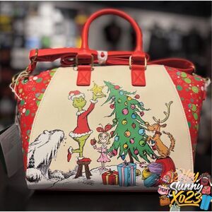 Loungefly Dr. Seuss How The Grinch Stole Christmas! Trio Tree Satchel Bag